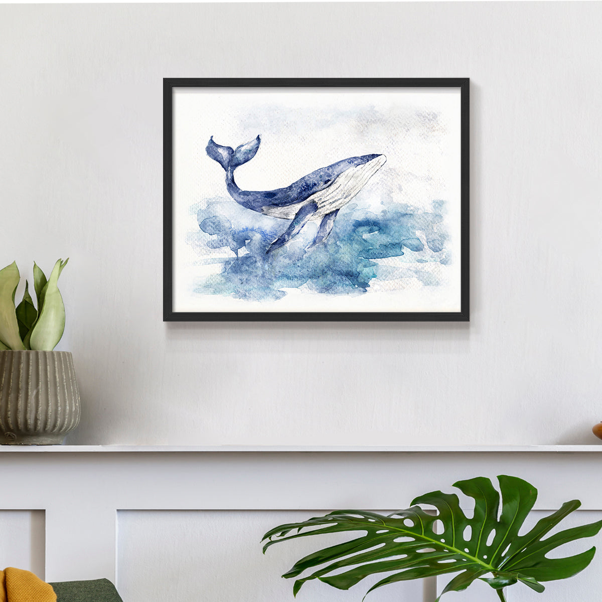 45573,whale,ocean,watercolor,painting,marine life,art,nature,blue,aquatic,surfacing,tranquil,wildlife,sea,animal,creative,illustration,water,beauty,environment,serene,ocean waves,natural habitat,fluke,graceful,peaceful,splash,oceanic,underwater,movement,glassy water,coastal,wild,ocean view,marine environment,fine art,tranquility,blue tones,fluid,Re-stickable,Nautical & Beach