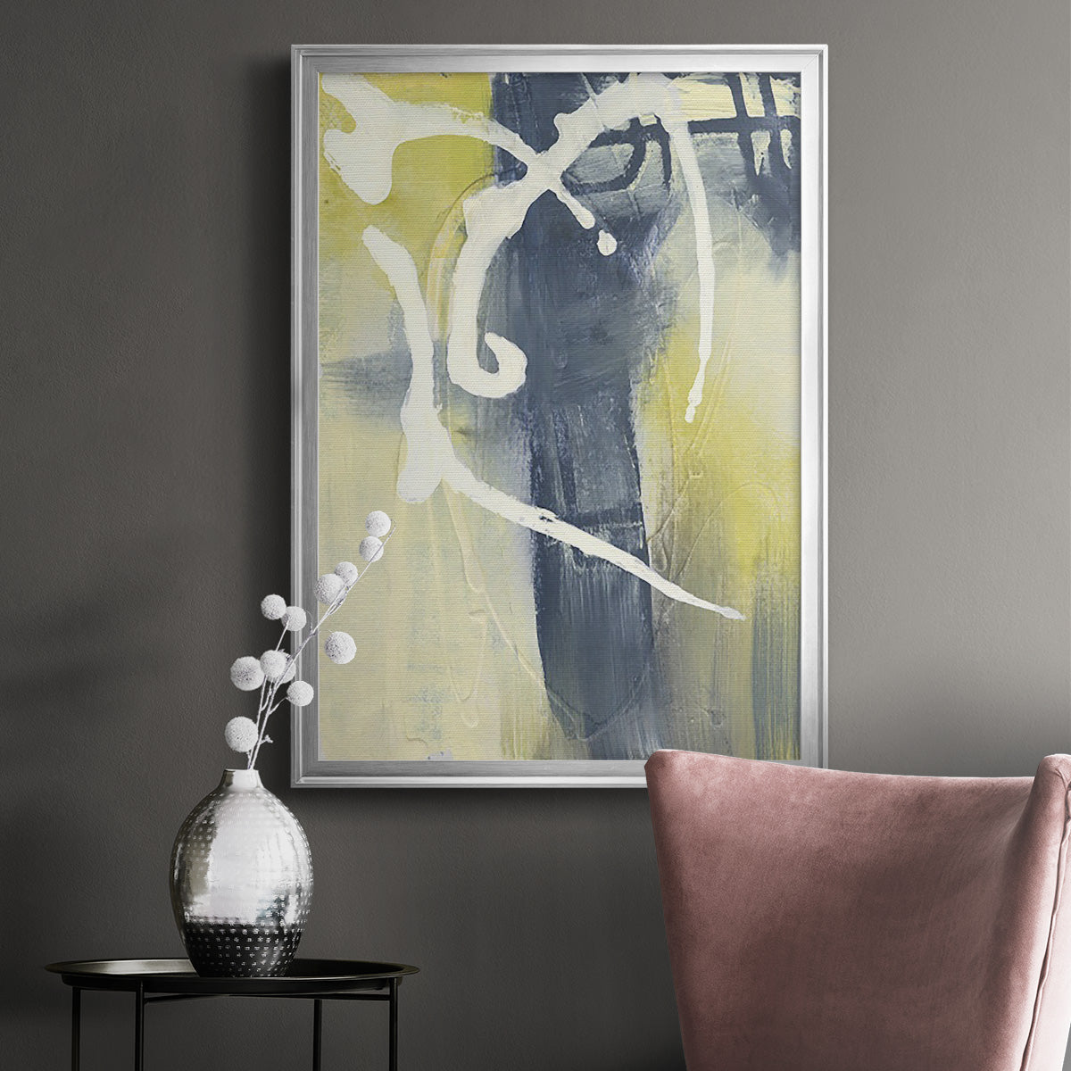 Delightful II - Modern Framed Canvas Print