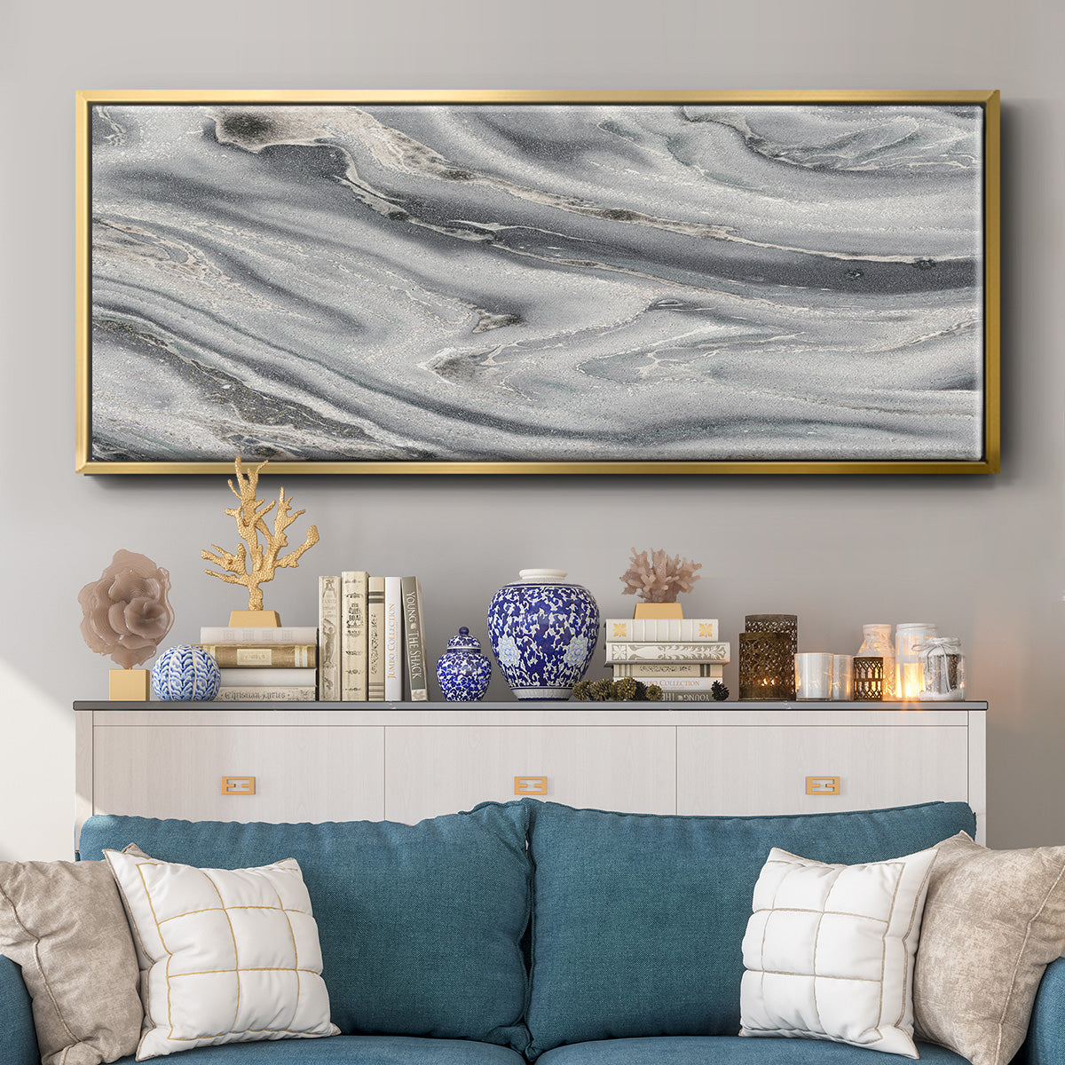 Amalfi - Floater Framed Canvas Print