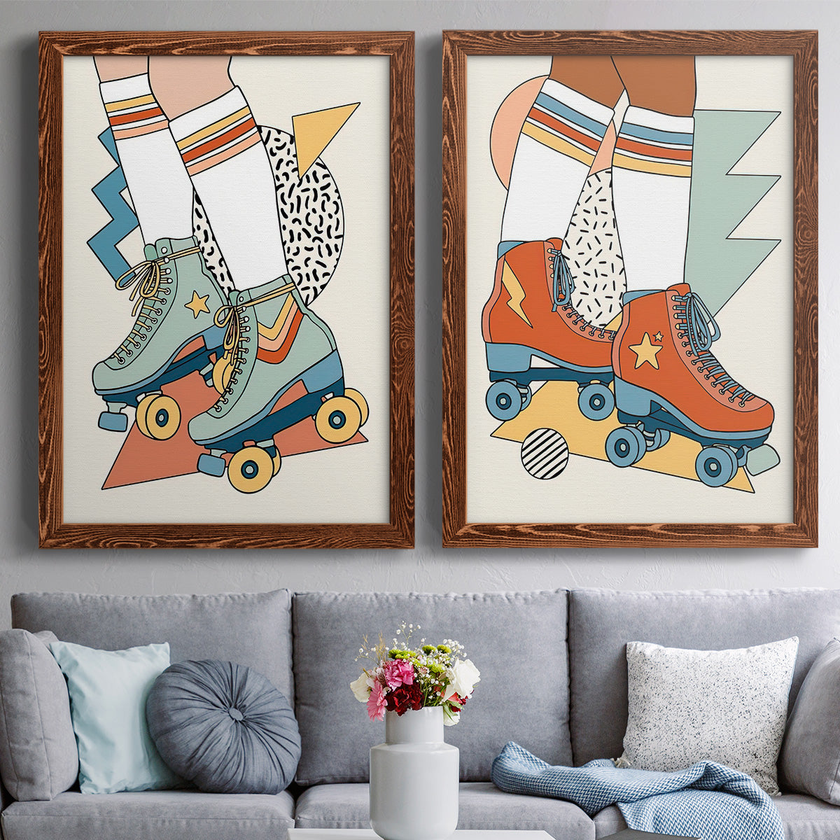 Let it Roll I - Premium Framed Canvas 2 Piece Set - Ready to Hang