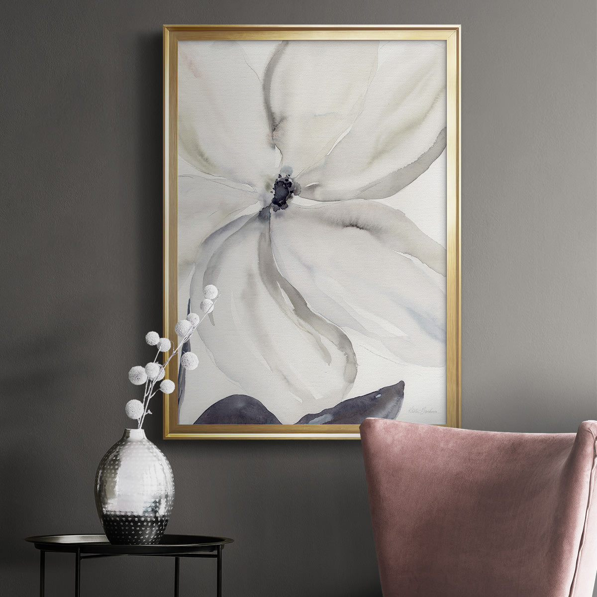 Daybreak Bloom I - Modern Framed Canvas Print