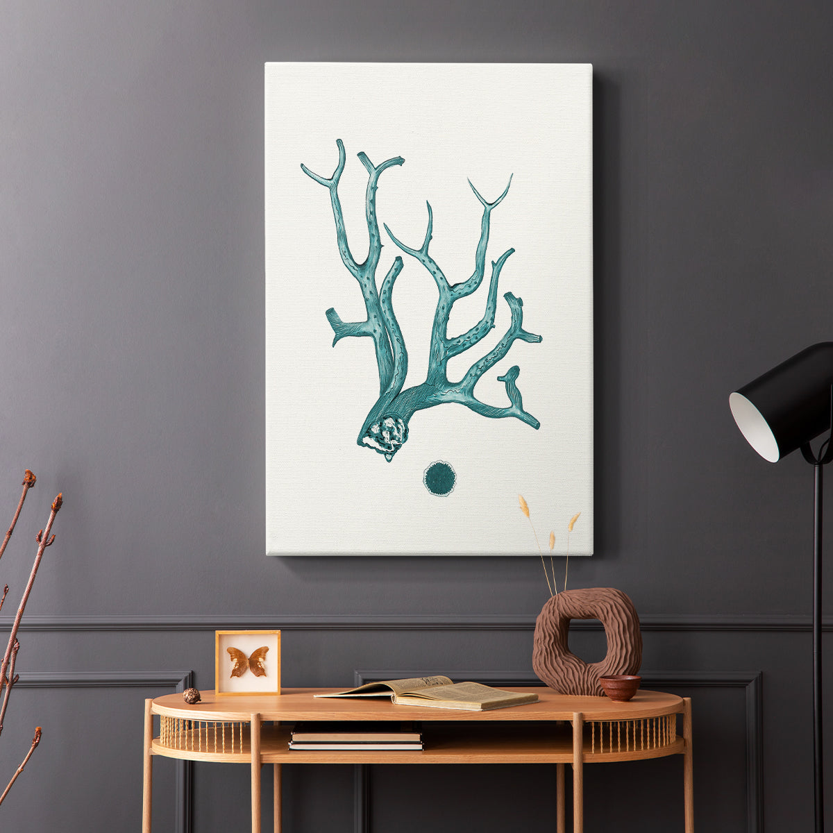 Antique Coastal Coral IX - Canvas Art Print