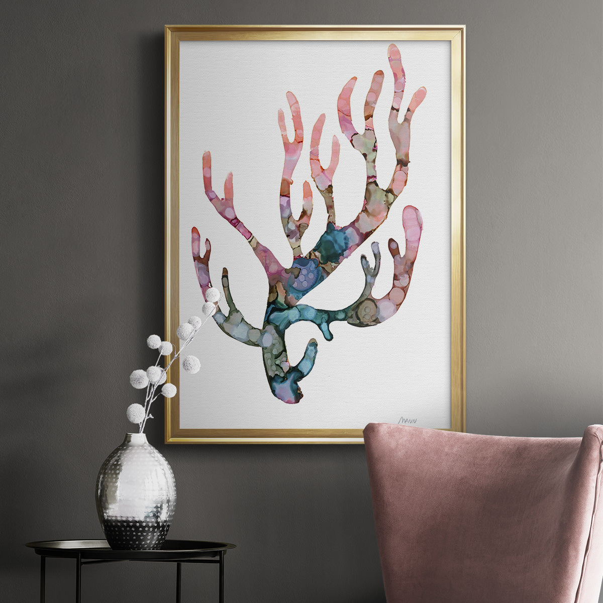 Sea Coral II - Modern Framed Canvas Print