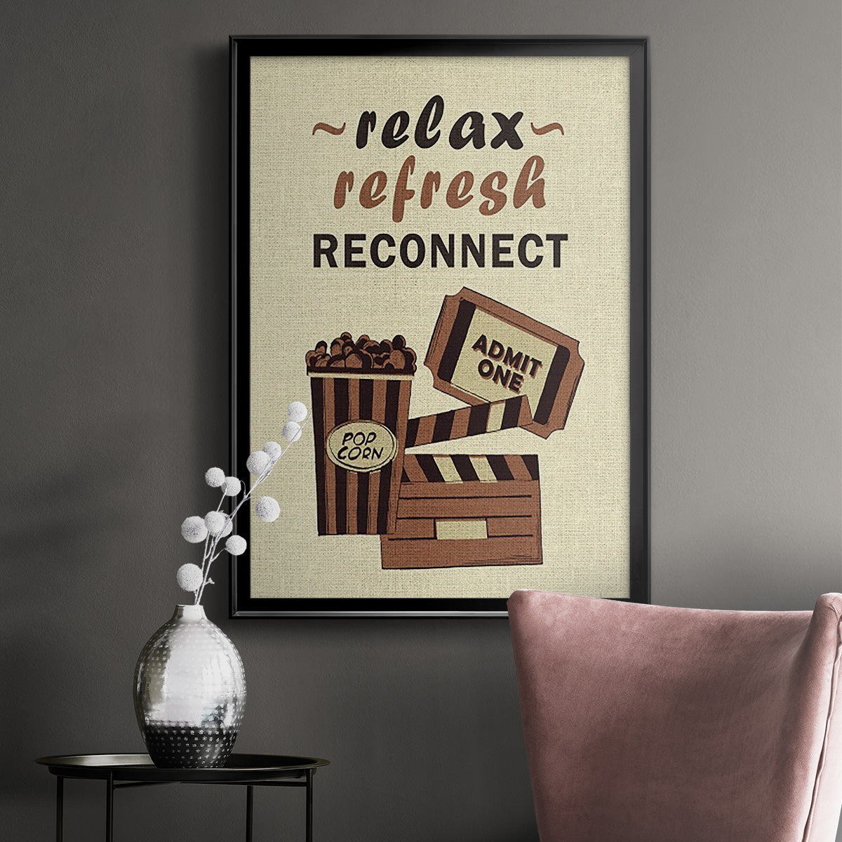 Movie Time IV - Modern Framed Canvas Print