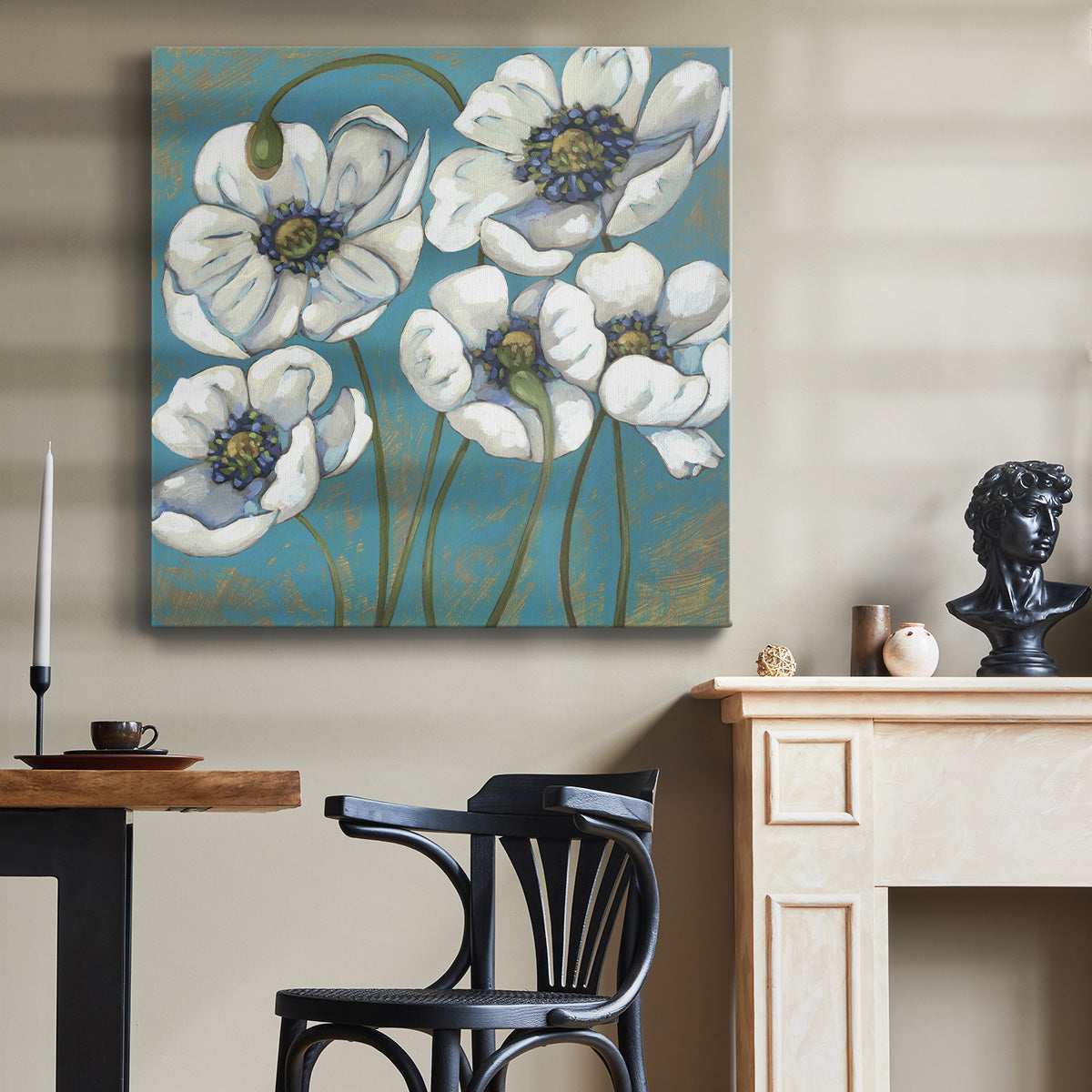 Lakeside Poppies II - Canvas Art Print