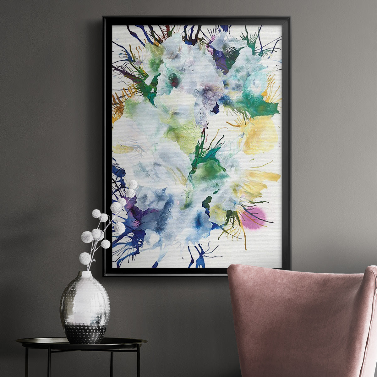 Like An Iris II - Modern Framed Canvas Print