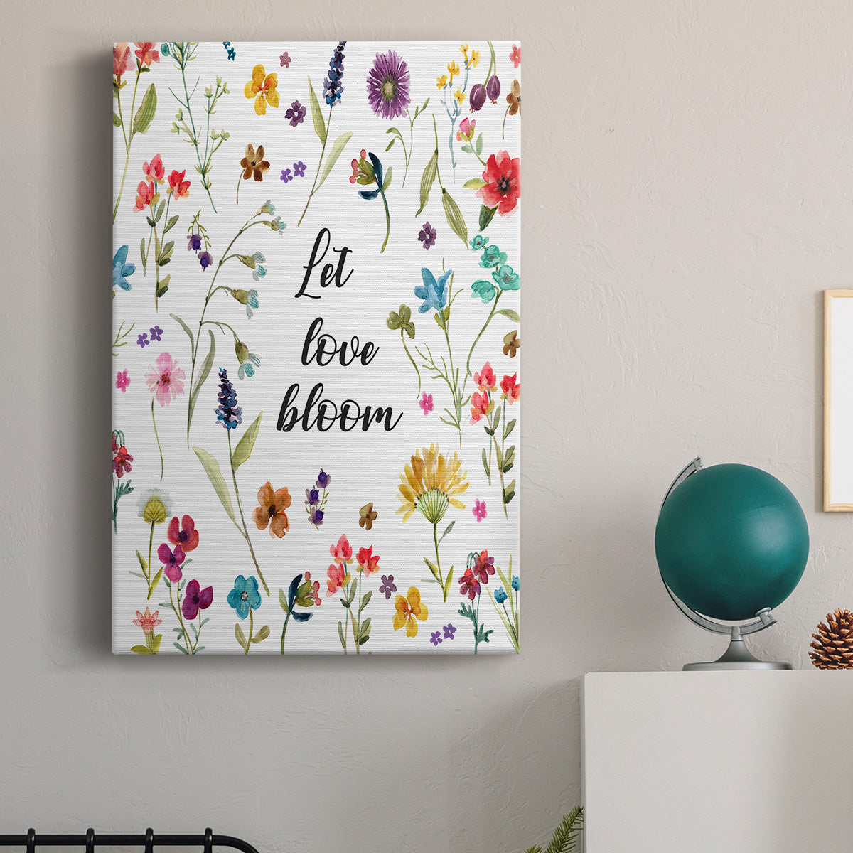 Let Love Bloom Premium Gallery Wrapped Canvas - Ready to Hang