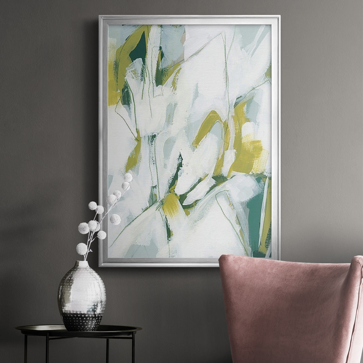 Emerald Ice II - Modern Framed Canvas Print