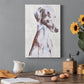 Sitting Dog II Premium Gallery Wrapped Canvas - Ready to Hang