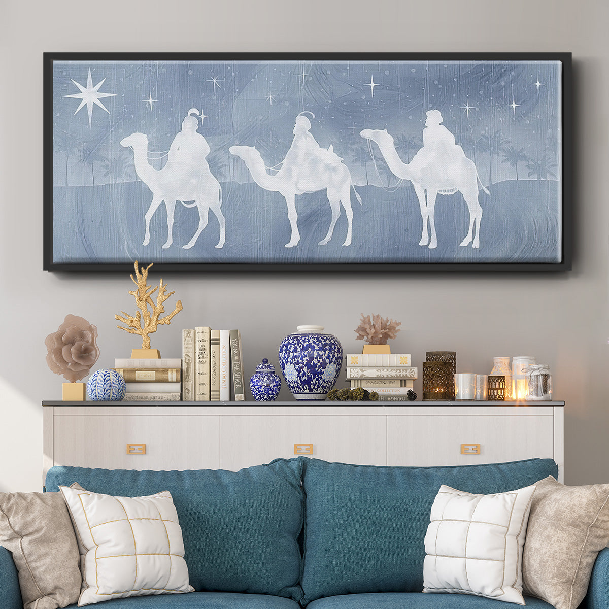 Star of Bethlehem Collection D - Floater Framed Canvas Print