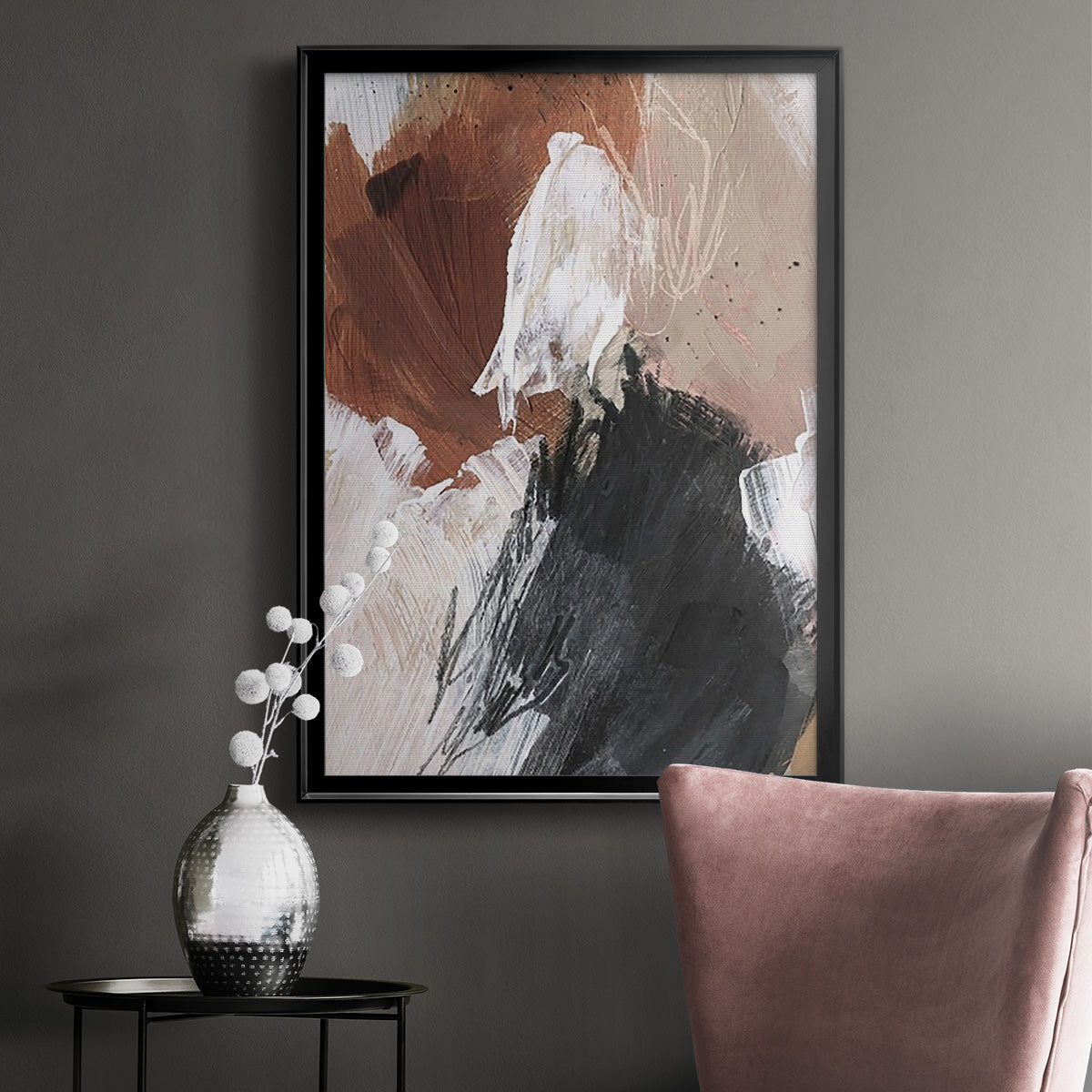 Unbleached Neutrals II - Modern Framed Canvas Print