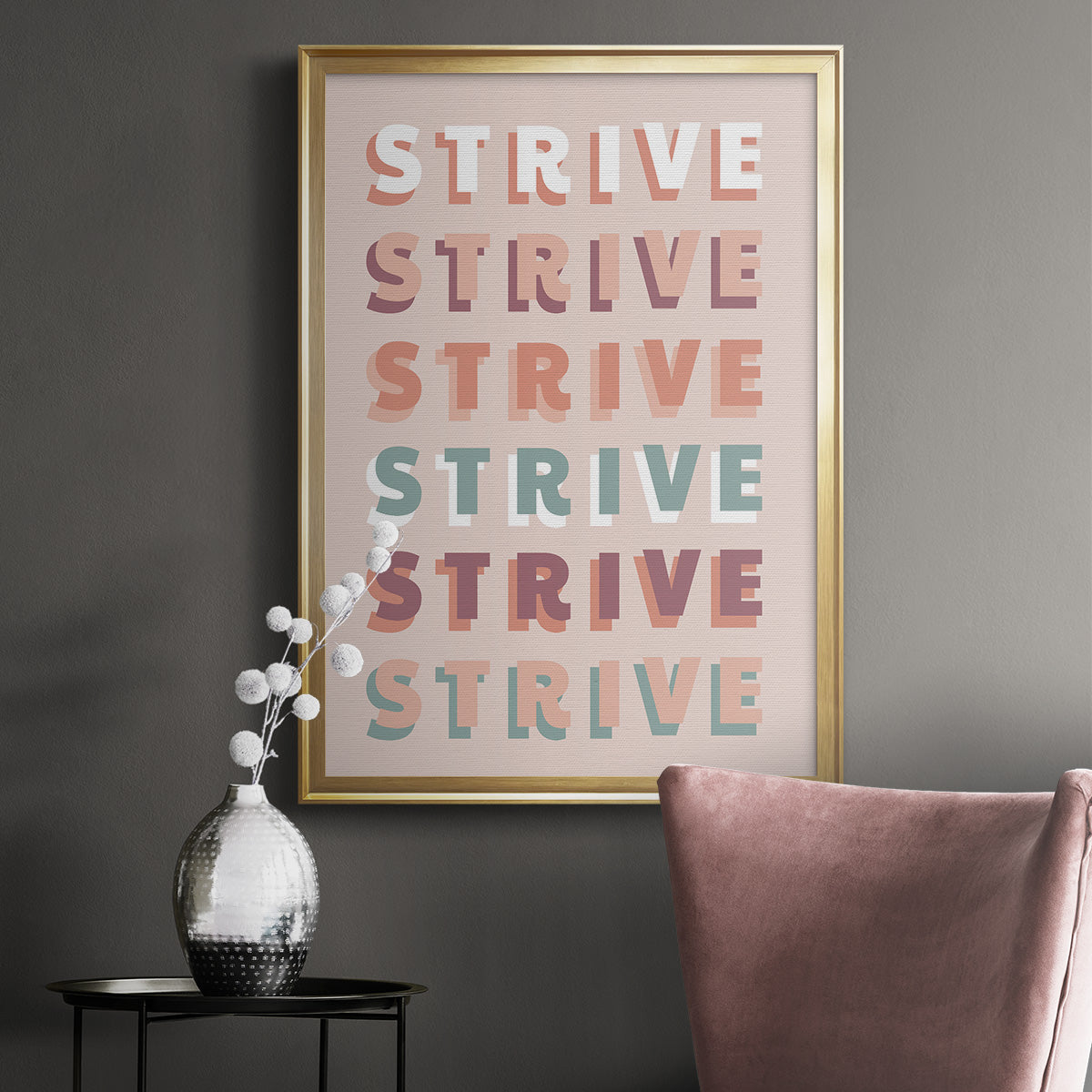 Strive - Modern Framed Canvas Print