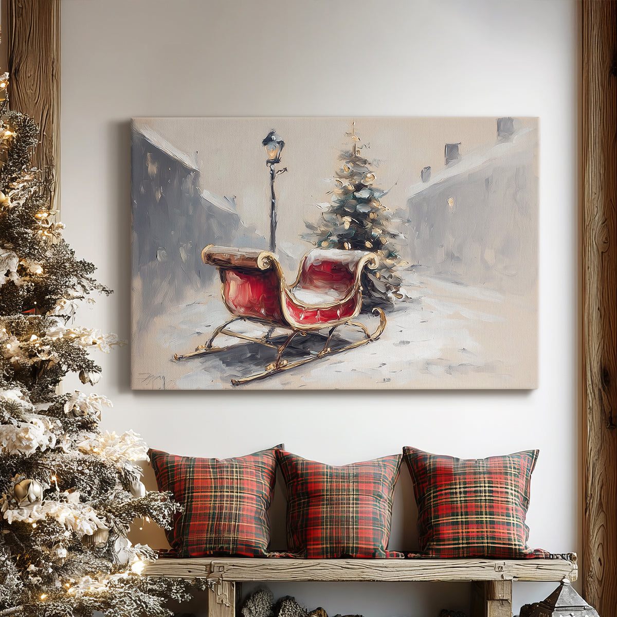 Silver Promise of Manger - Canvas Art Print