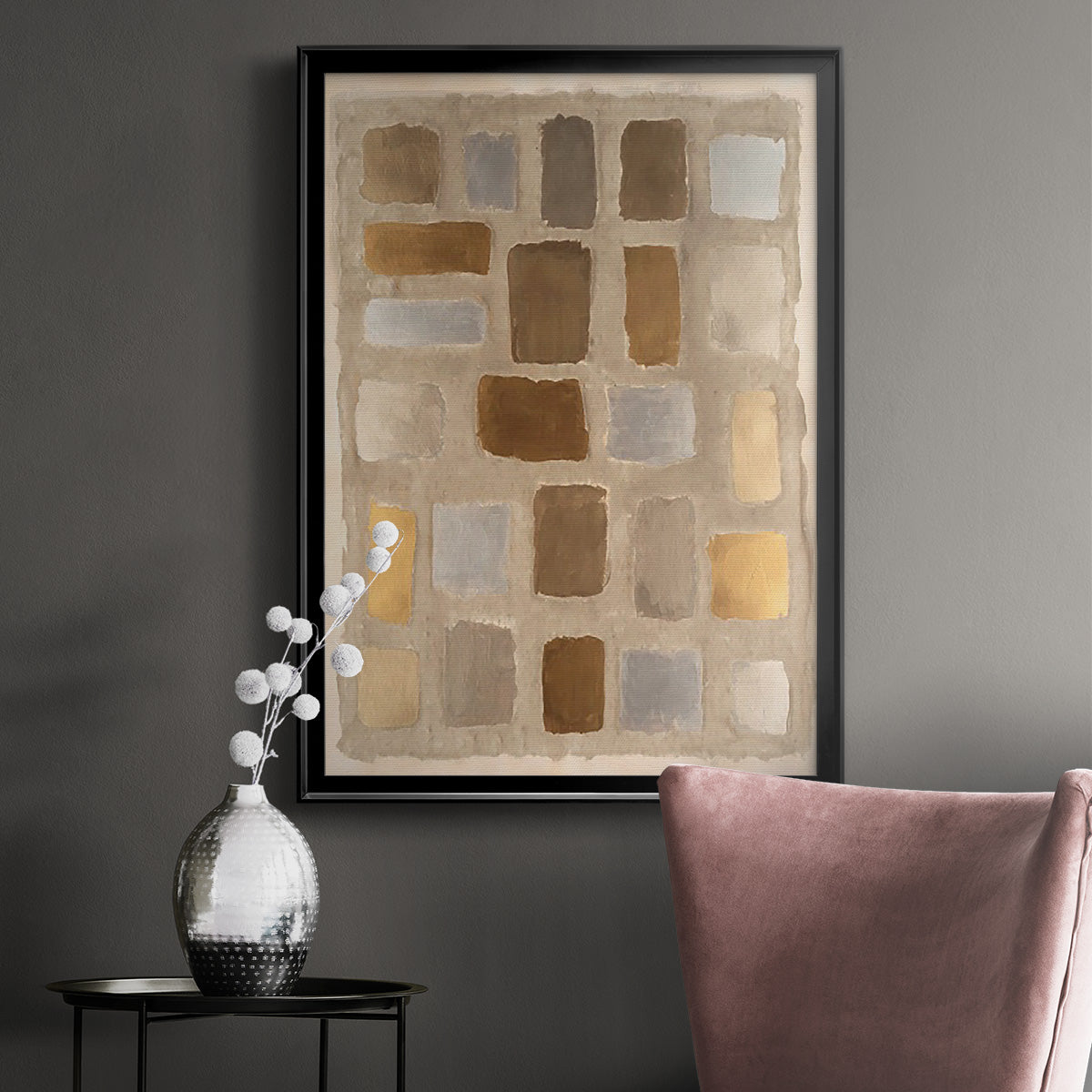Sand Shaped I - Modern Framed Canvas Print