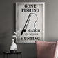 Gone Fishing - Modern Framed Canvas Print