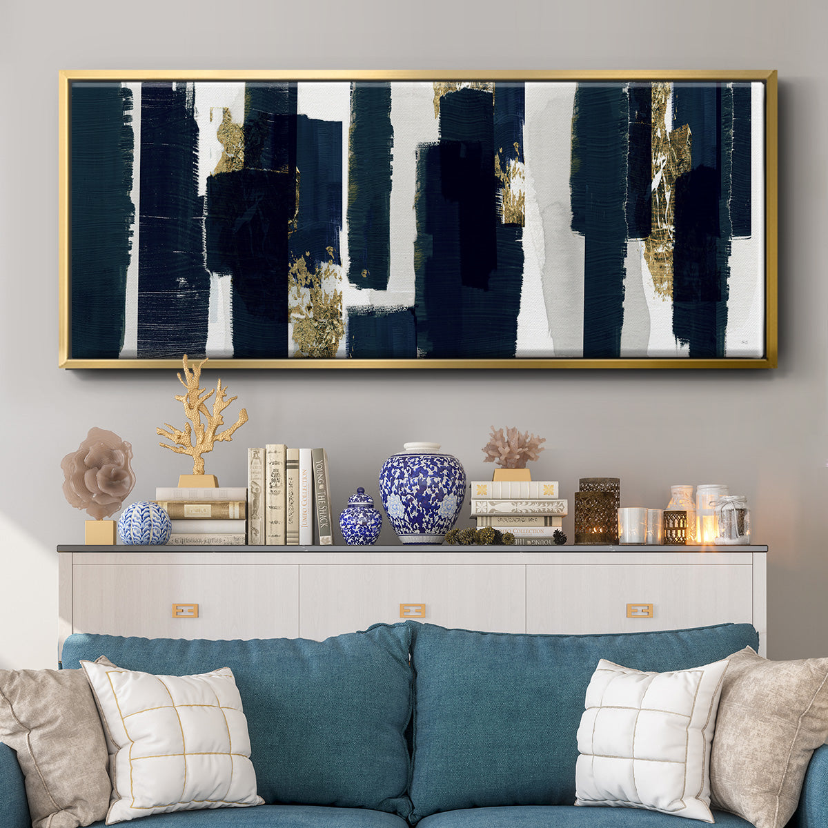 Brooklyn Walk - Floater Framed Canvas Print