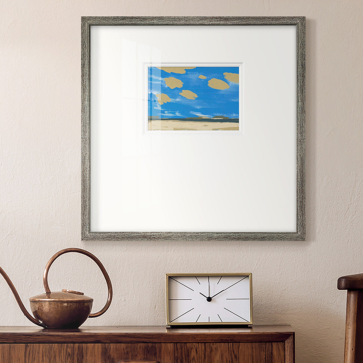 Textured Beachscape I - Double Matboard Framed Print