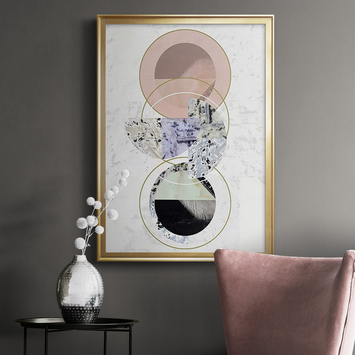 Inner Circles I - Modern Framed Canvas Print