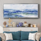 Soft Ocean Waters I - Floater Framed Canvas Print