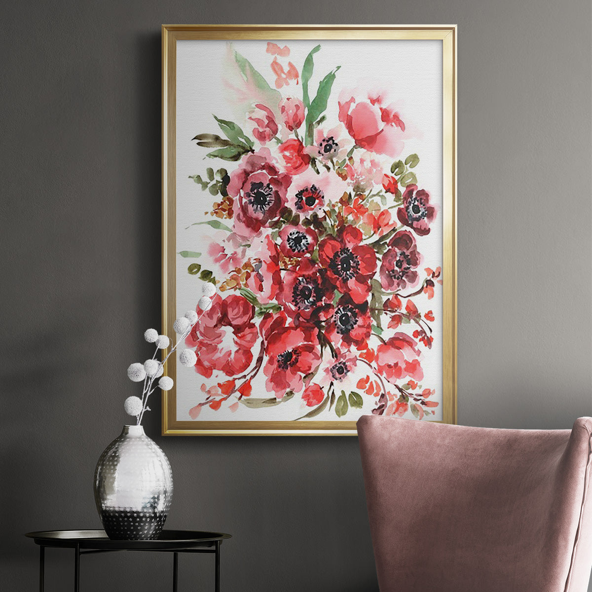 Icelandic Poppies II - Modern Framed Canvas Print
