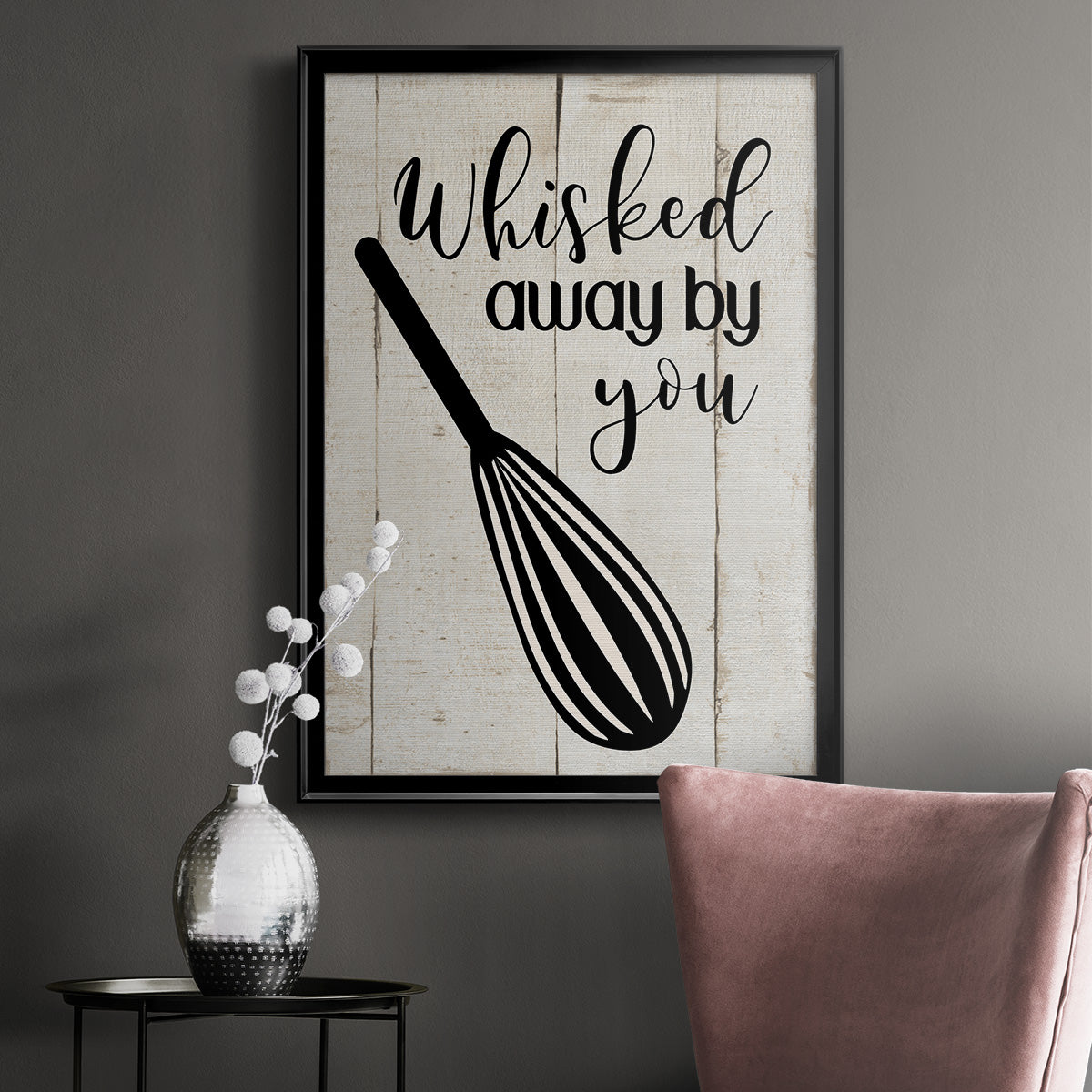Whisked Away - Modern Framed Canvas Print