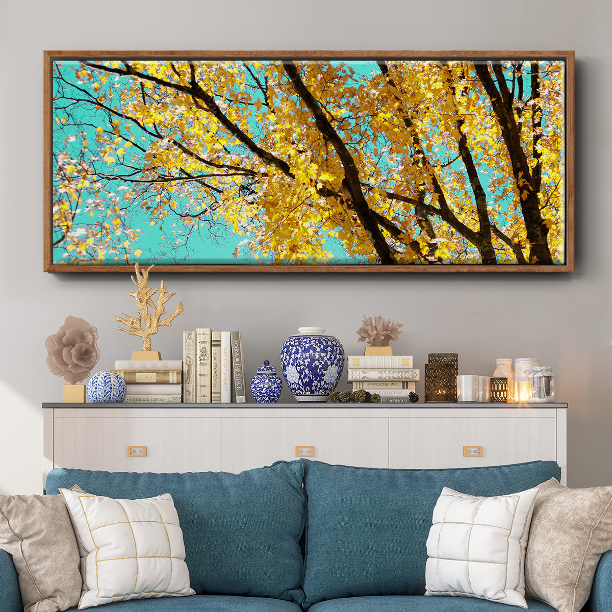 Autumn Tapestry IV - Floater Framed Canvas Print