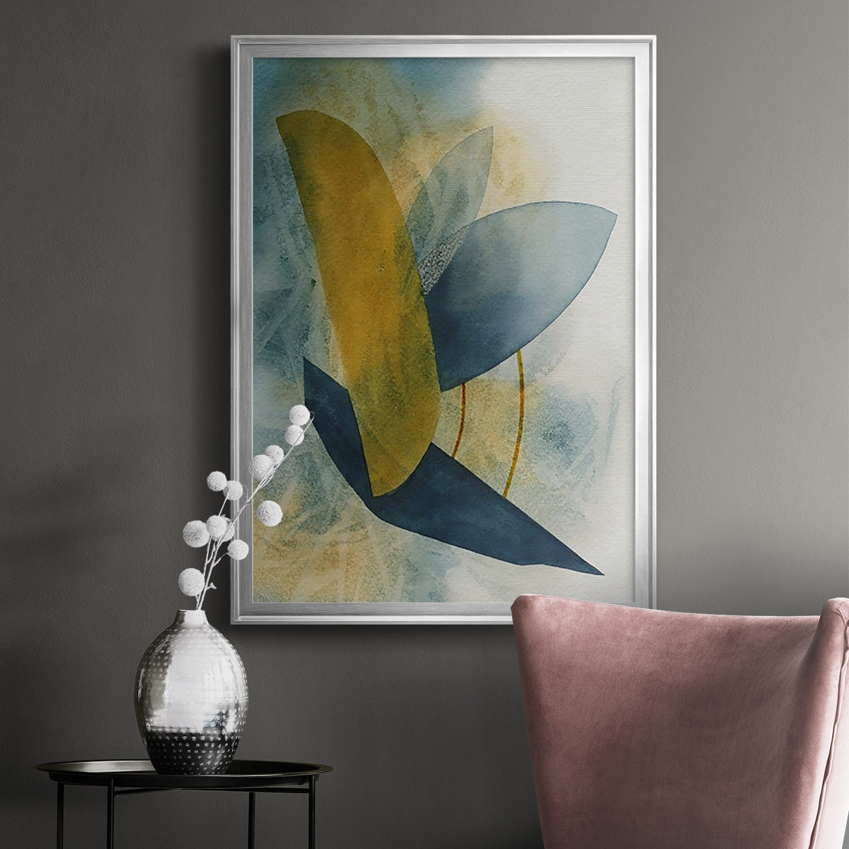 Solar Shapes I - Modern Framed Canvas Print