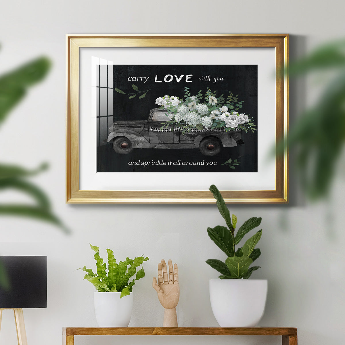 Carry Love - Modern Framed Art Print
