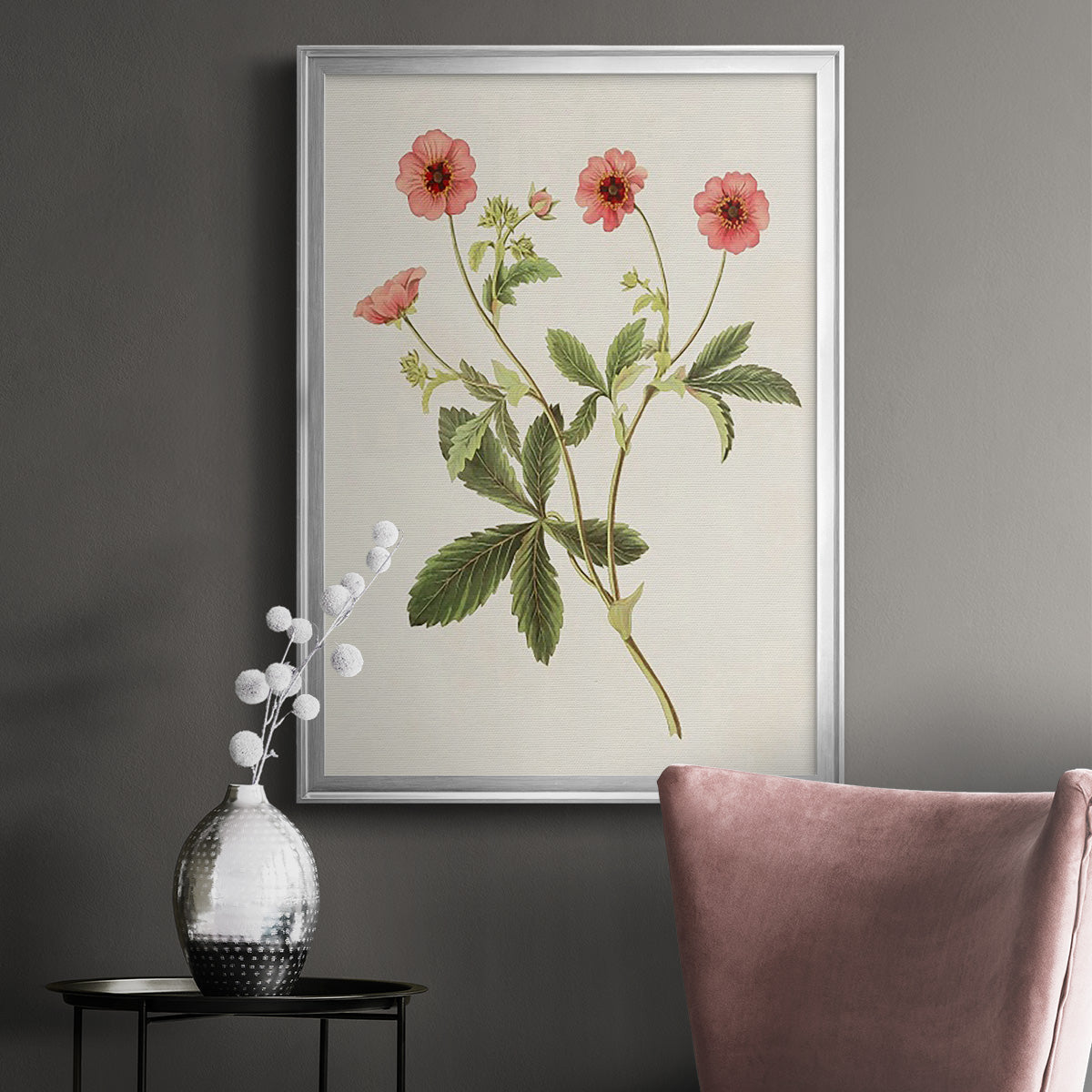 Flowers of the Seasons VIII - Modern Framed Canvas Print