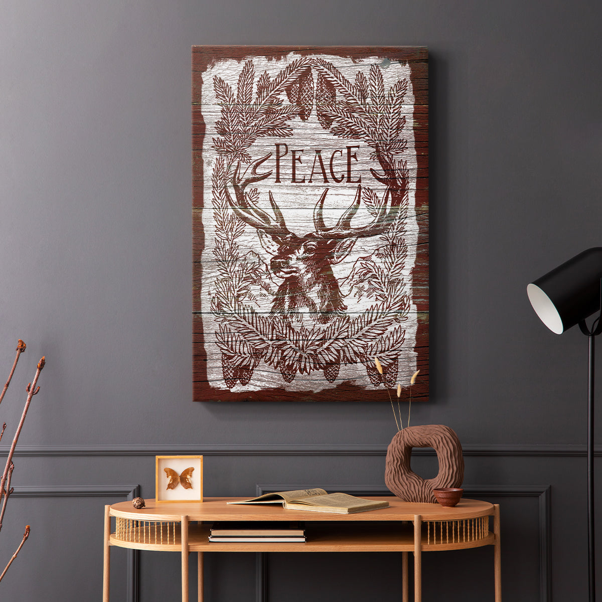 Red Wood Peace - Canvas Art Print