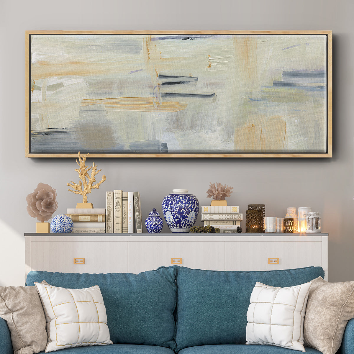 Mountain Air II - Floater Framed Canvas Print