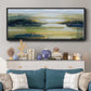 Lime Strata II - Floater Framed Canvas Print
