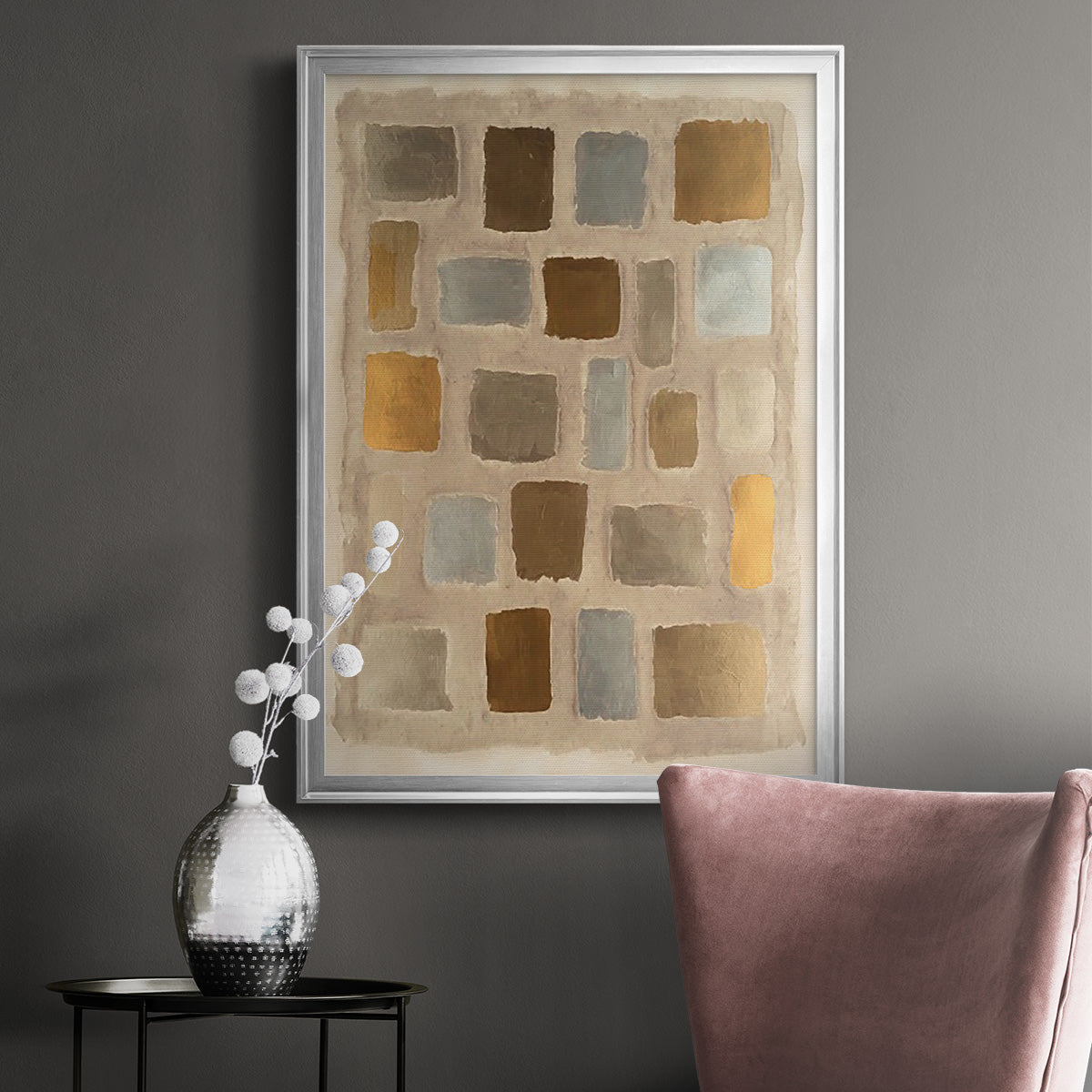 Sand Shaped II - Modern Framed Canvas Print