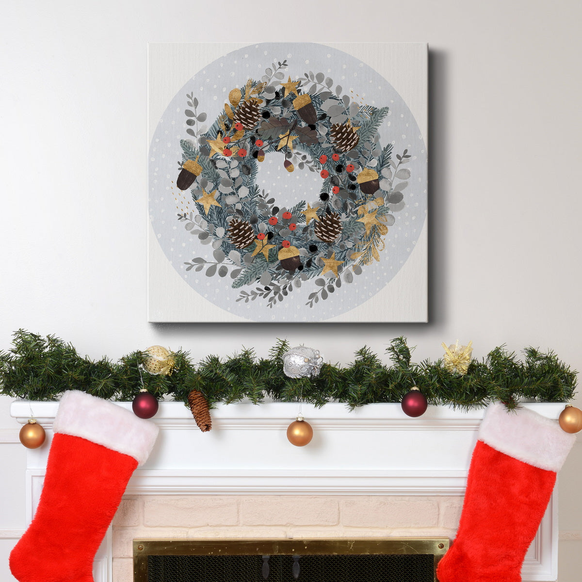 Cozy Christmas Collection C-Premium Gallery Wrapped Canvas - Ready to Hang