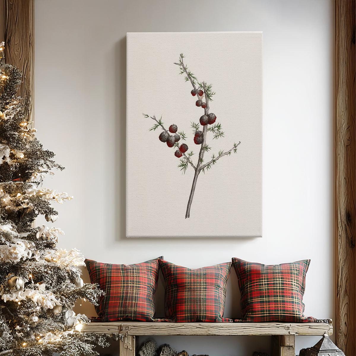 Pearled Yule Promise - Canvas Art Print