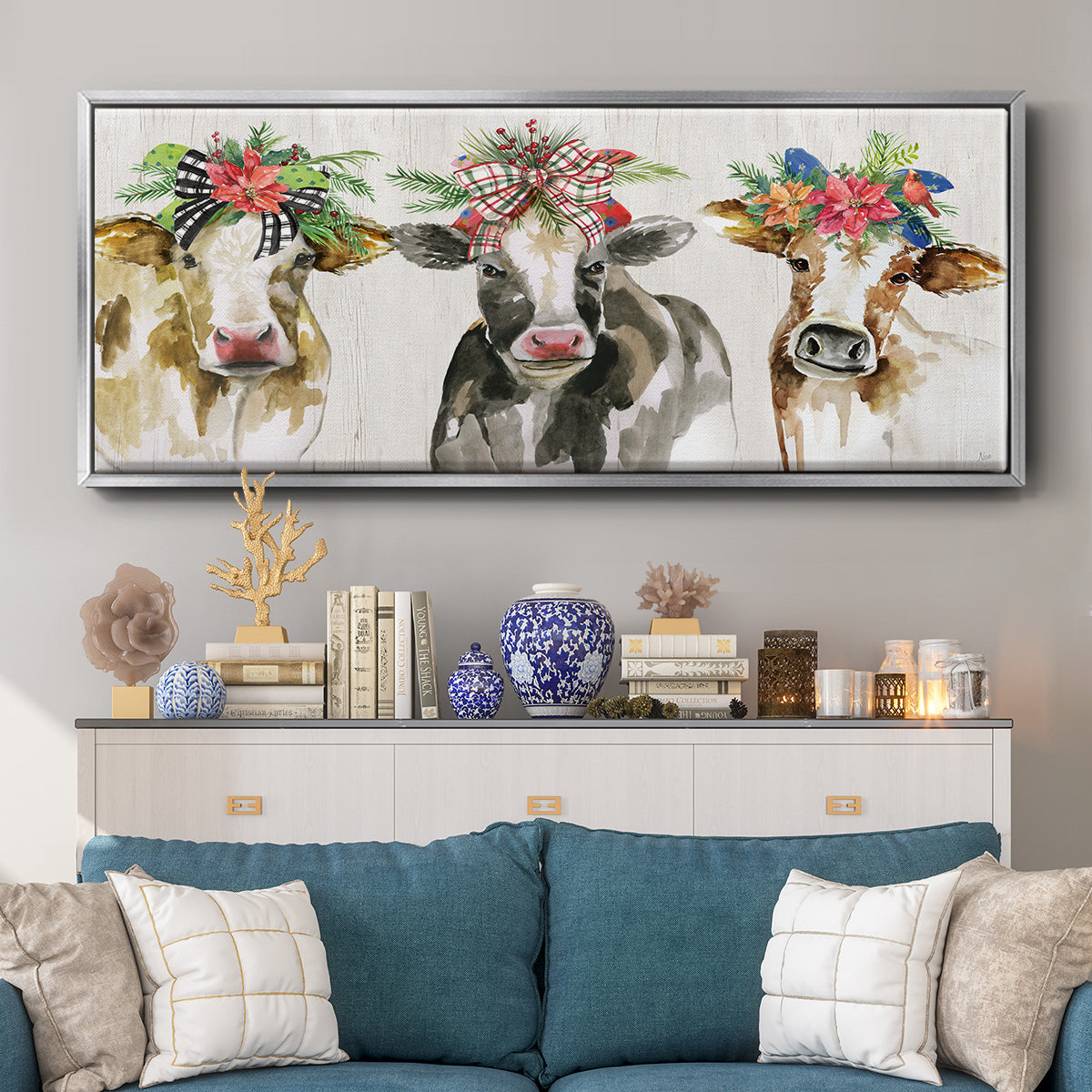 Holiday Gals - Floater Framed Canvas Print