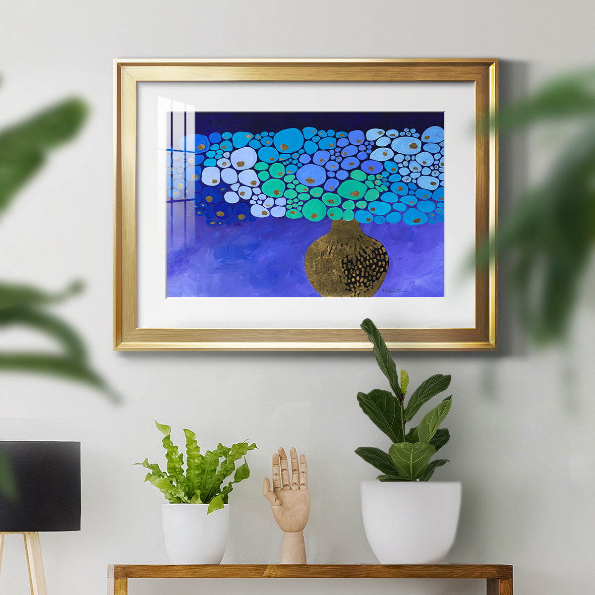 Blue Poppies II - Modern Framed Art Print