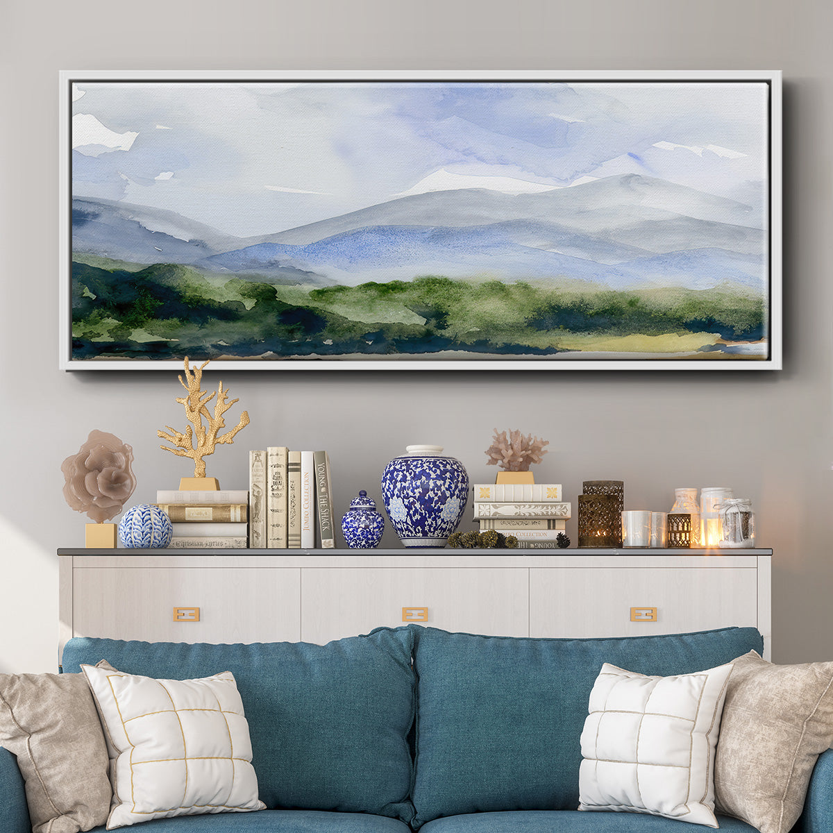 Blue Ridge II - Floater Framed Canvas Print