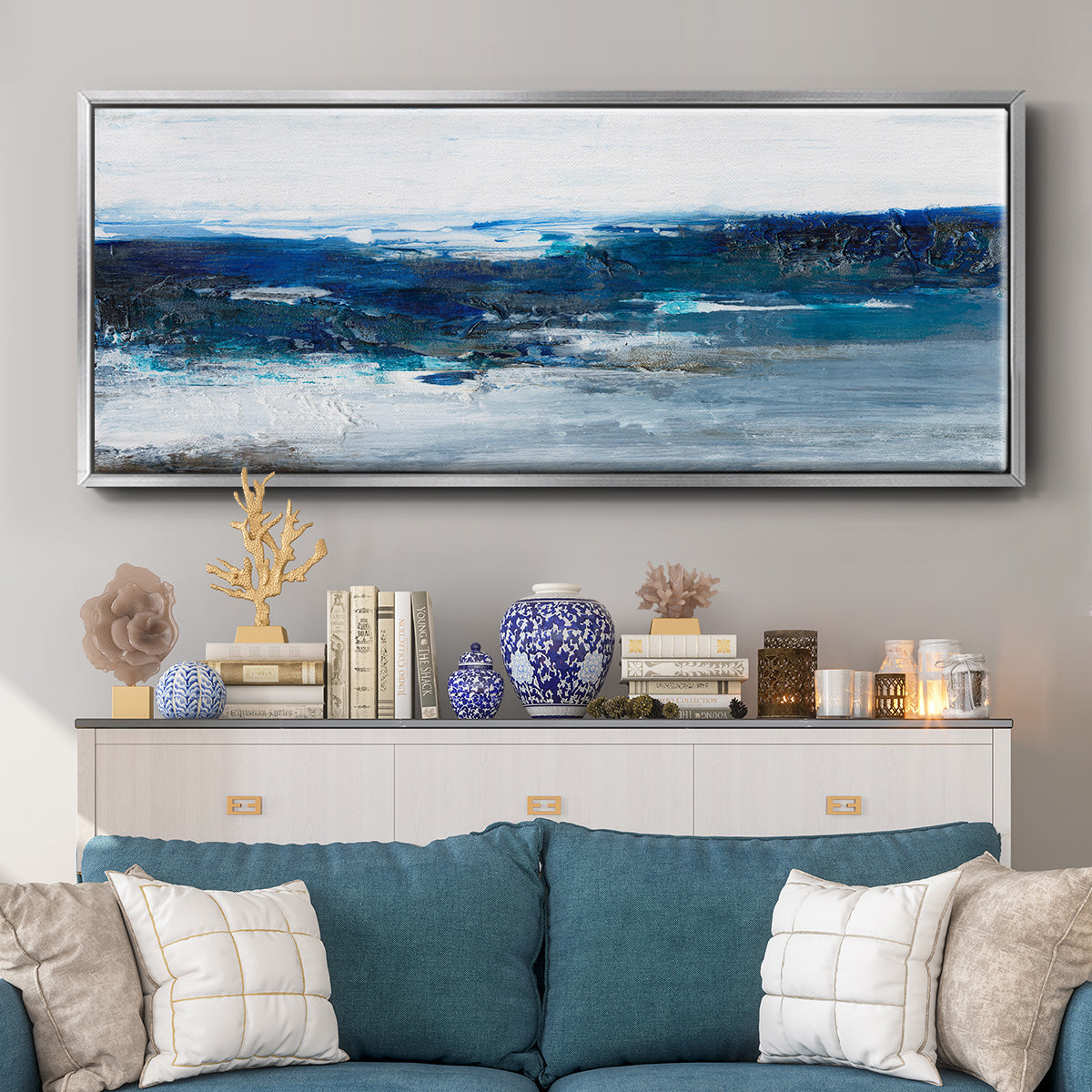 Mysterious Sea II - Floater Framed Canvas Print