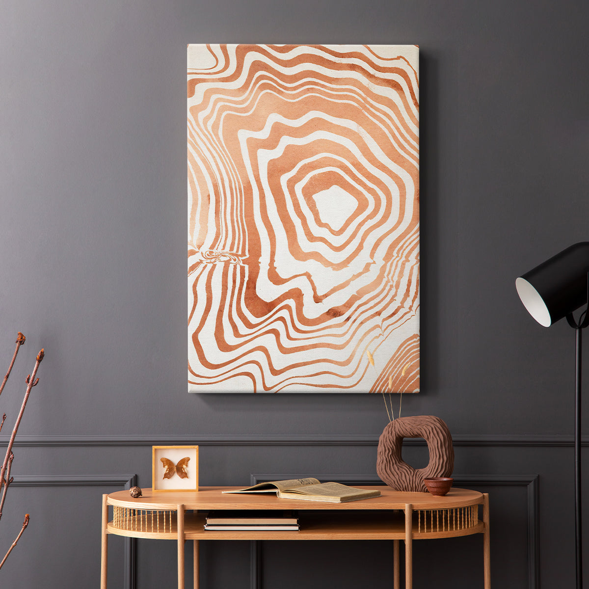 Wood Grain Suminagashi I - Canvas Art Print