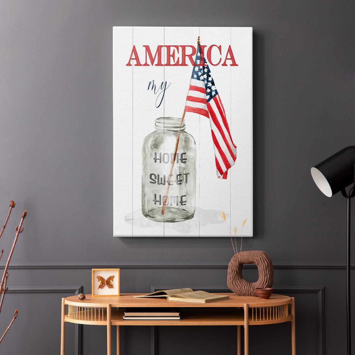 America My Home Sweet Home - Canvas Art Print
