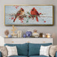 Cardinals in Winter - Floater Framed Canvas Print