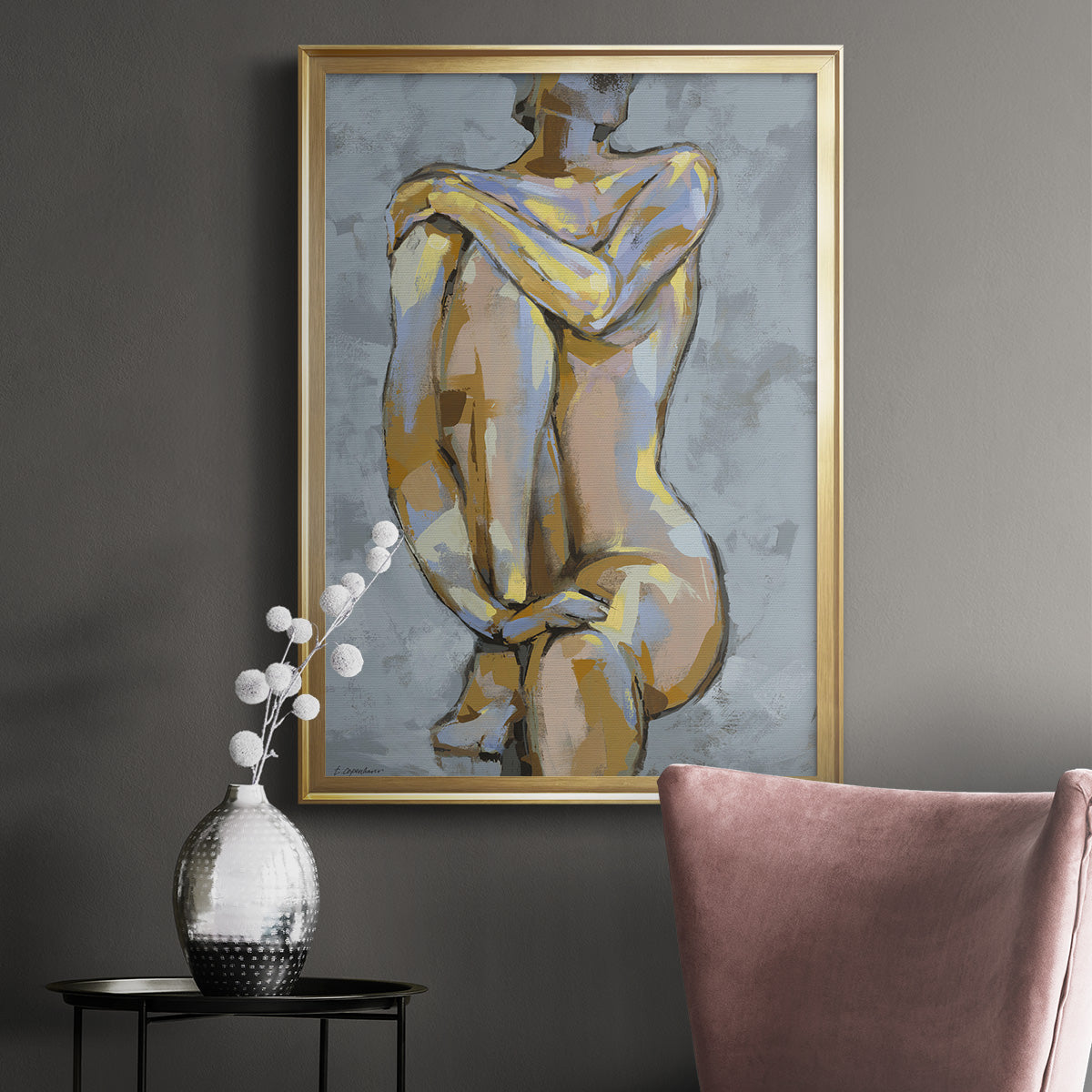 Grey Maiden I -  Framed Canvas Print