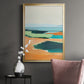 Aqua and Orange II - Modern Framed Canvas Print