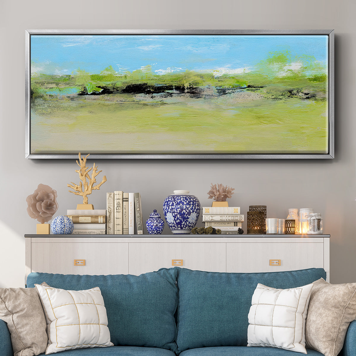 From the Terrace I - Floater Framed Canvas Print