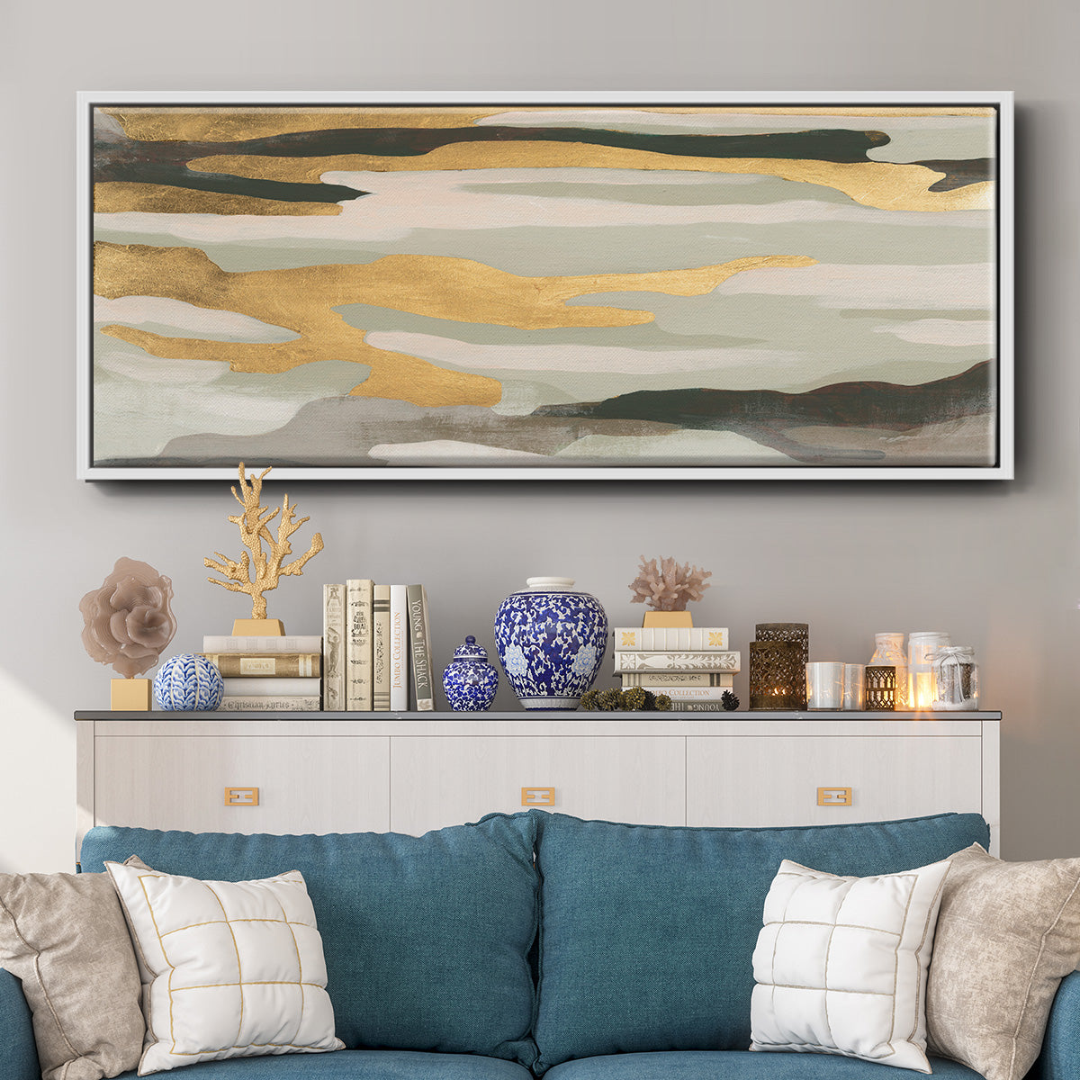 Golden Valley Sands II - Floater Framed Canvas Print