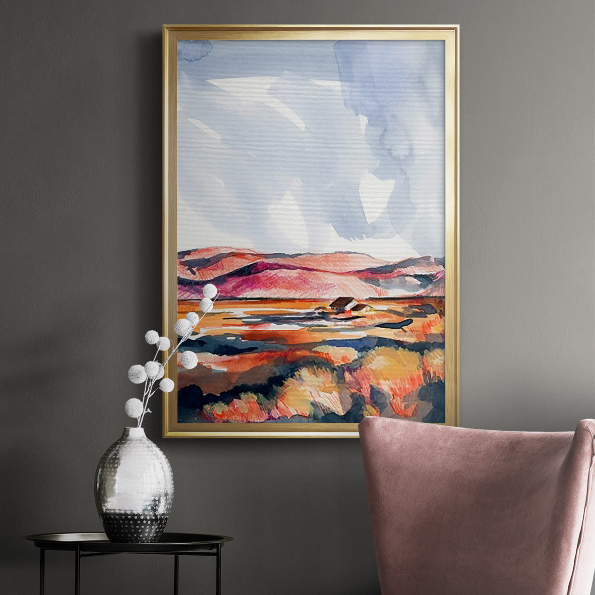 Chromatic Landscapes I - Modern Framed Canvas Print