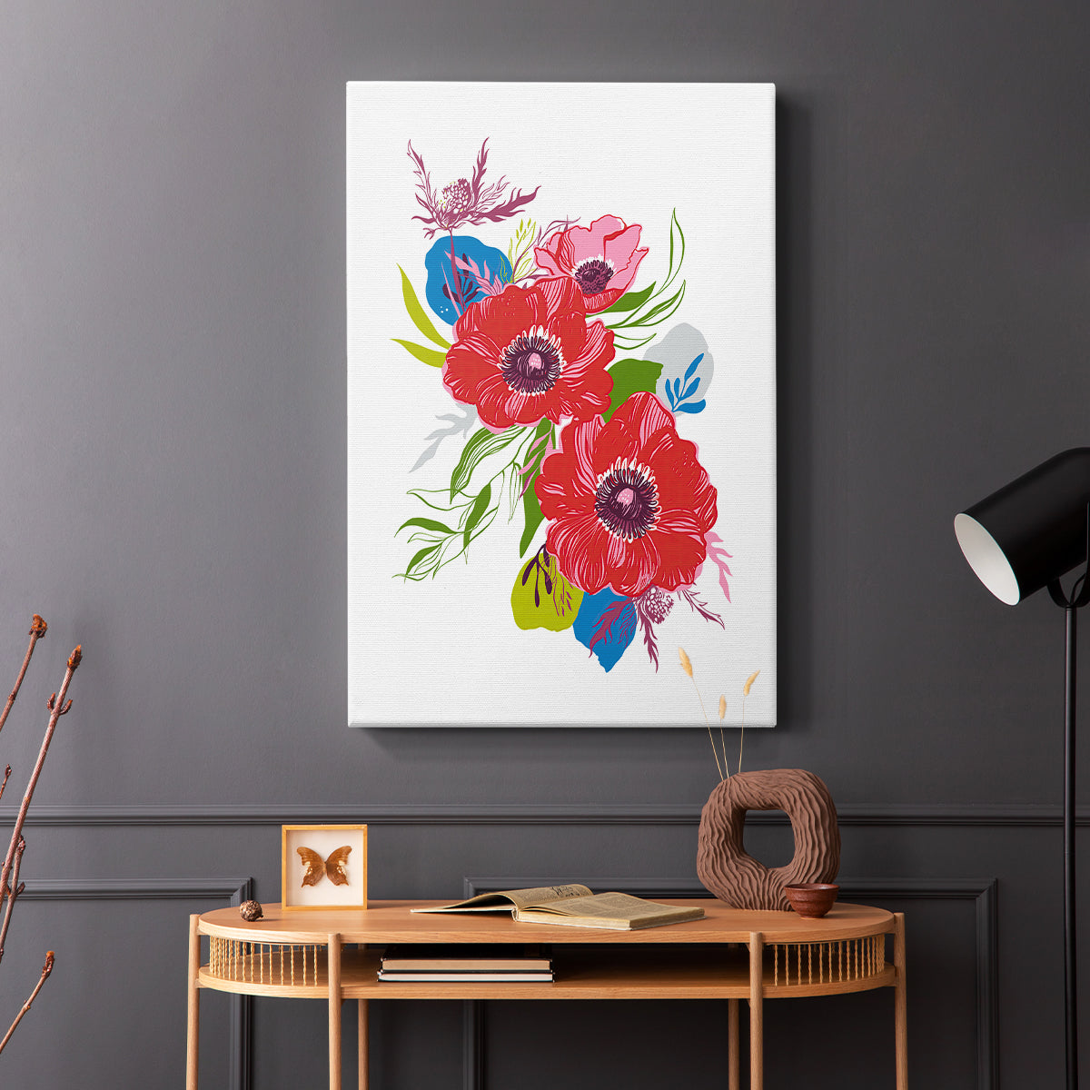 Brilliant Poppies II - Canvas Art Print
