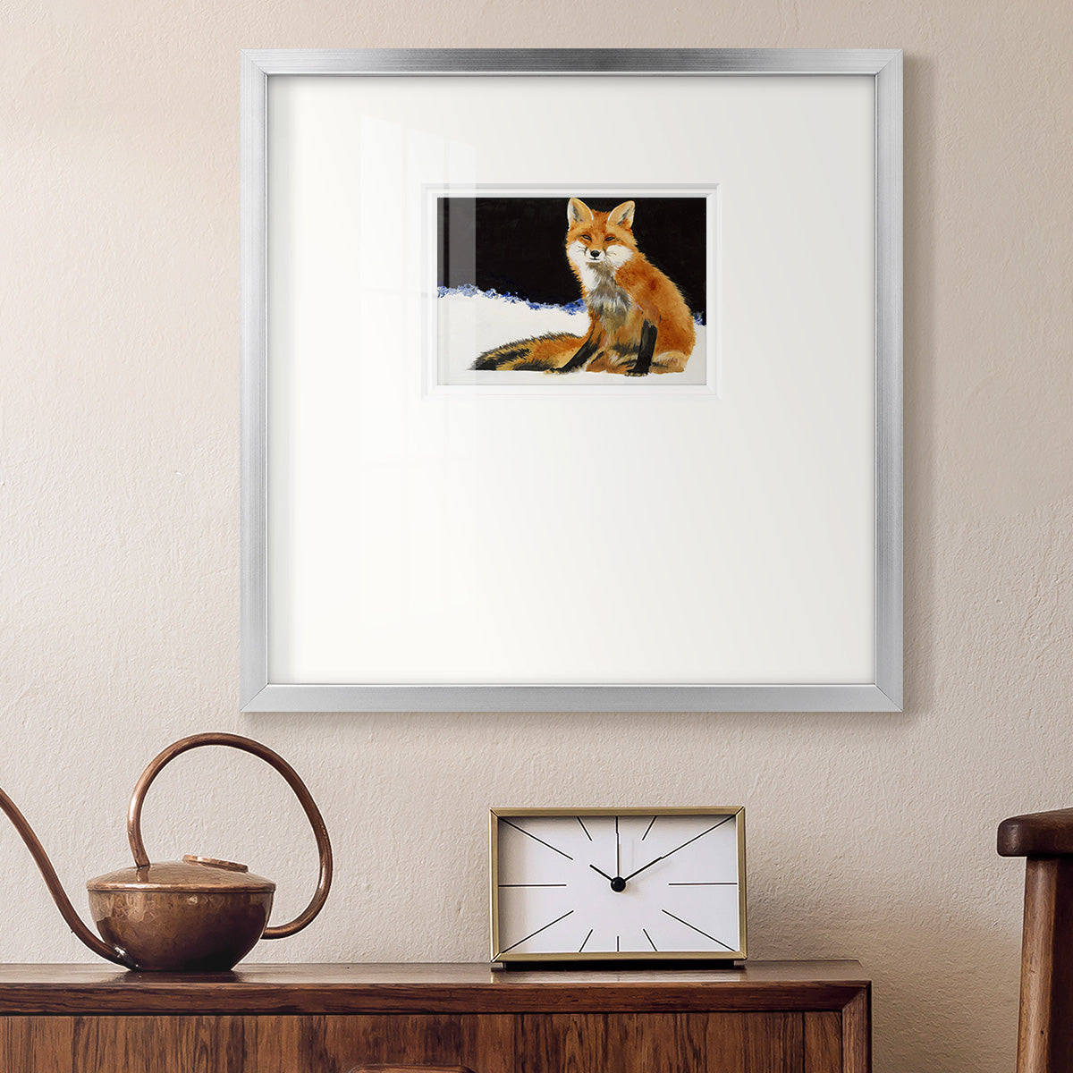 Fox Premium Framed Print Double Matboard