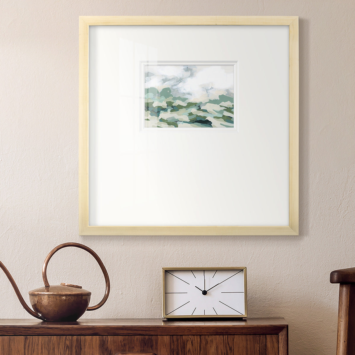 Verdant Hillside II Premium Framed Print Double Matboard